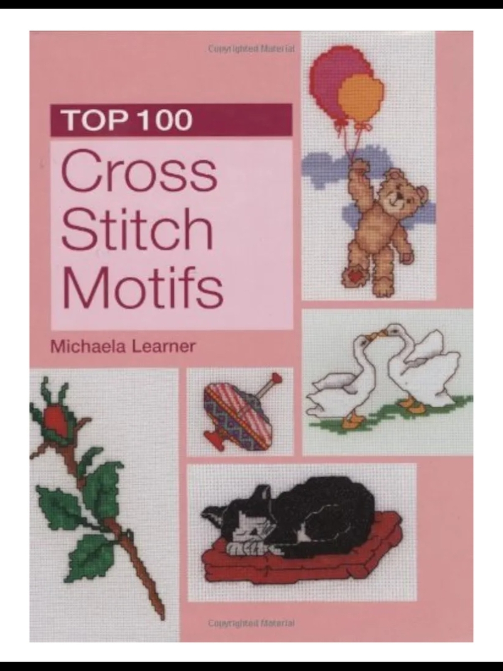 "Top 100 Cross Stitch Motifs” by Michaela Learner - Hardcover - GUC